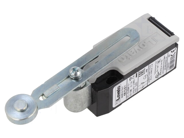 Eindschakelaar; regelbare hendel, roller; NO + NC; 10A; M20; IP65 Eindschakelaar; regelbare hendel, roller; NO + NC; 10A; M20; IP65